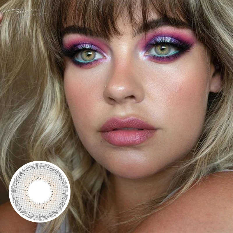 Freshlady Athena natural Mist circle grey color contact lenses