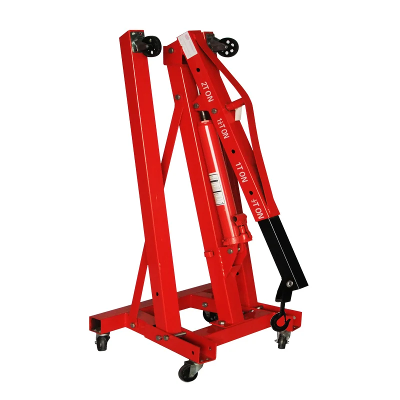 JINDIAO lifting 2T hydraulic engine shop crane Portable Vehicle Engine Crane Hoist