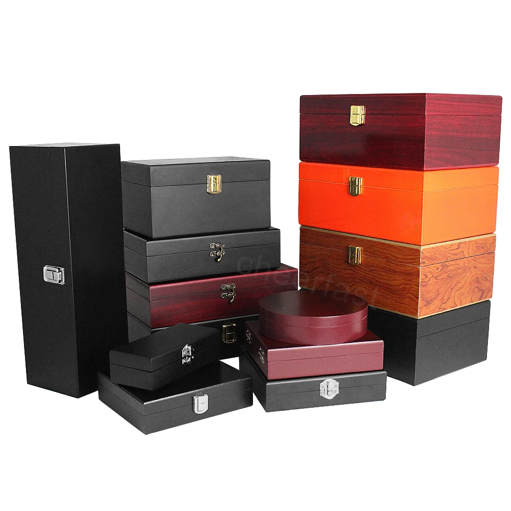 Best Selling Customizable Size Item Holder Wooden Box Durable Large Storage Wooden Gift Box With Hinged Lid Wooden Box Custom