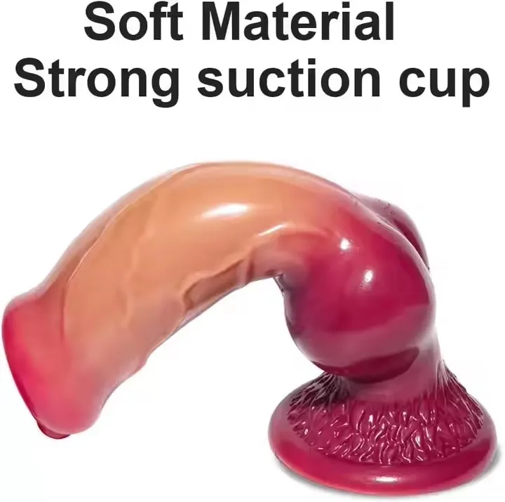Fun Luminous XXL soft liquid Silicone Dildo Big wolf Anal Plug Animal Monster alien Anal Plug with Suction Cup for Sex Toys