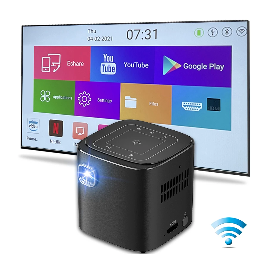  DLP full HD портативный карманный проектор для игр на улице в помещении pico 1080p mini 4K домашний кинотеатр фильмов Wi-Fi умный