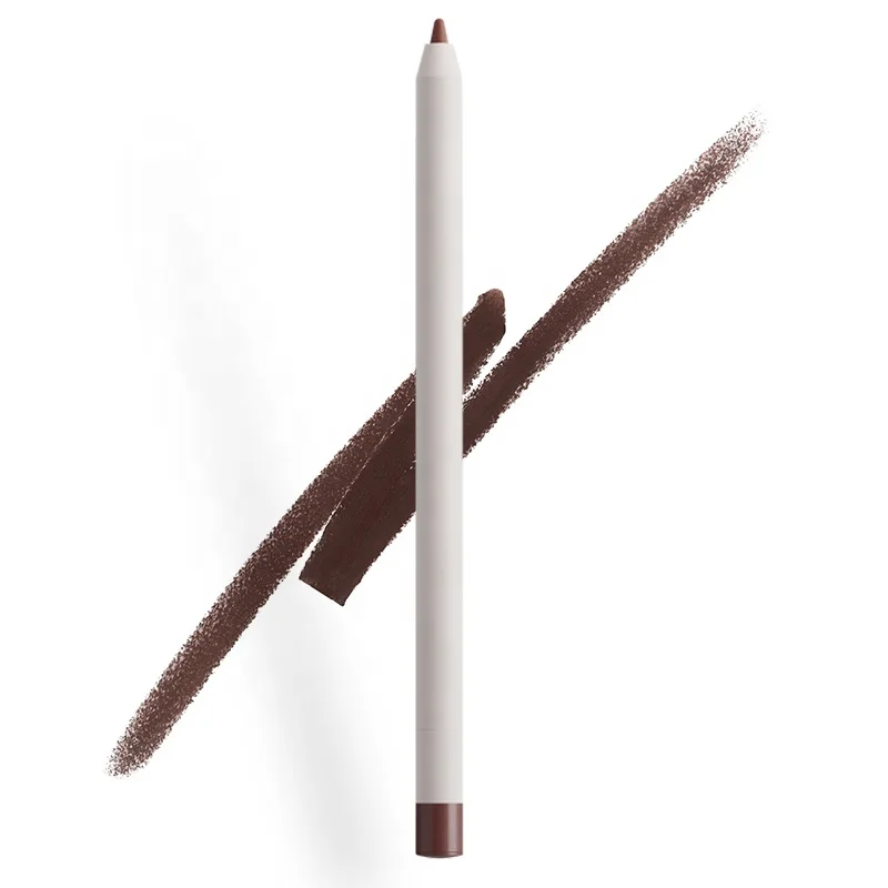 Private Label  Highly Pigmented Whole Sale Lip Liner Pencil MAKEUP Slim Lip Pencil Long-Lasting Chocolate Brown Creamy Lip Liner