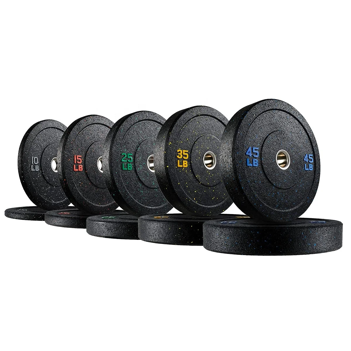 Deti commercial fitness equipment gym home  weight plates Cast Iron Barbell  Color Flecks Hi-temp Crumb Bumper Weight Plate