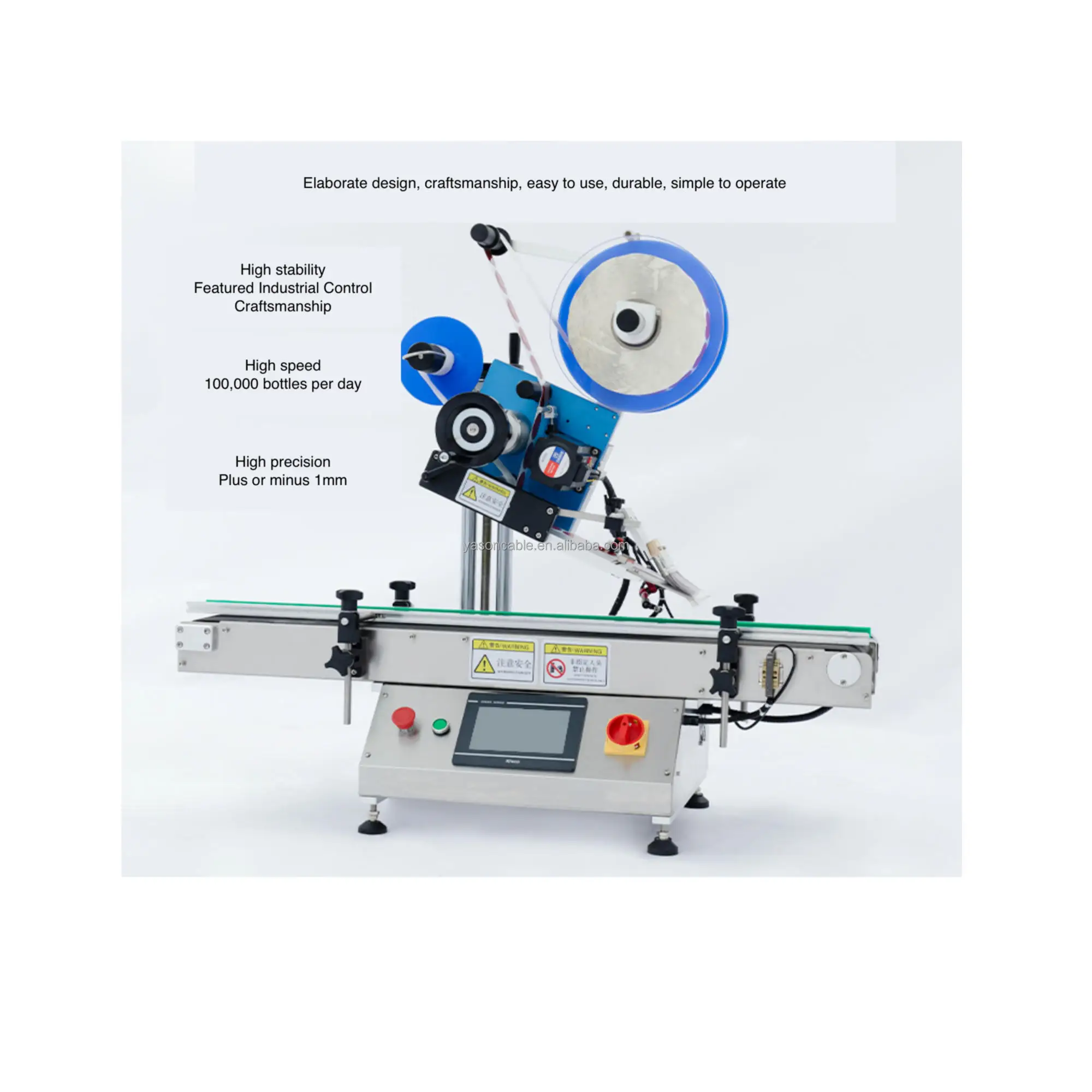 YTK-TP100 automatic Scratch Card flat surface Paper Box Plastic Flat Square Pet Bottle Adhesive labeling machine