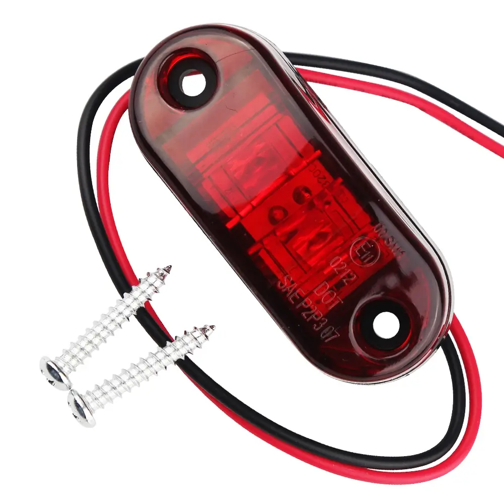 
Led light car three color amber white 3.8 inch 12v/24v red truck side lamp 