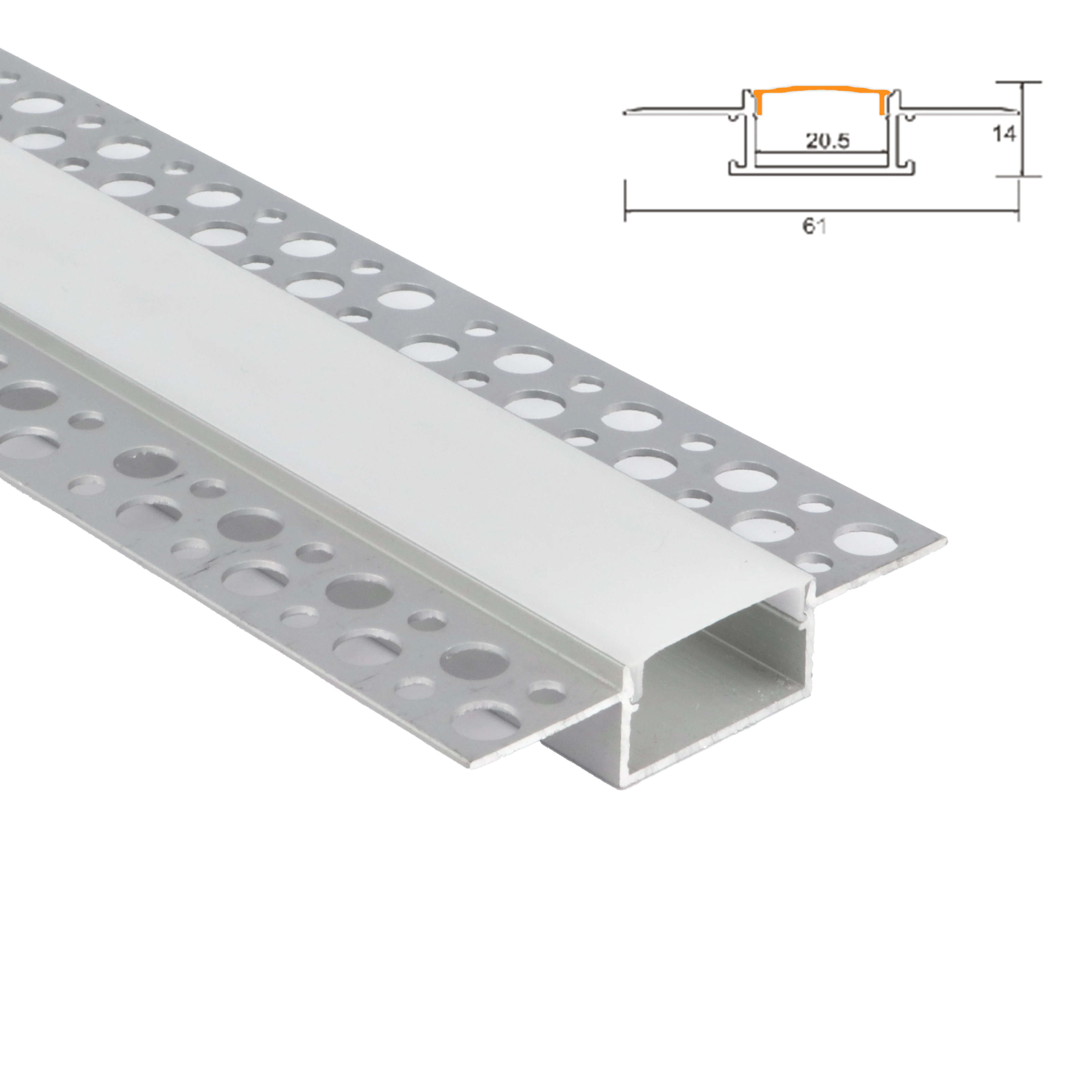 Led Strip Light Track Aluminum Profile for Led Strip Lights with Mounting Clips Accessories