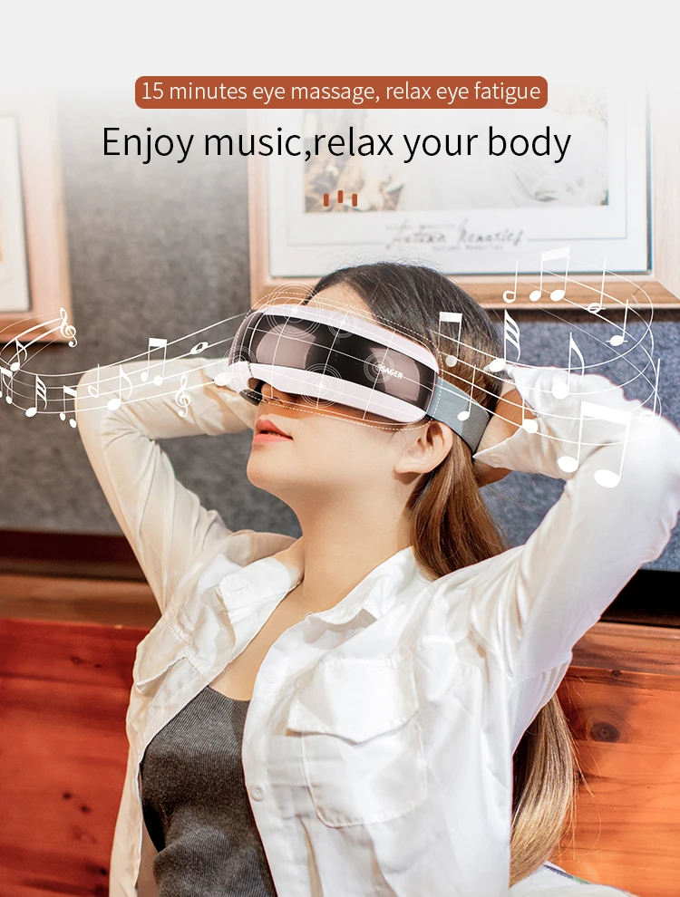 New Product 2024 3D Visualization Eye Care Massager Rechargeable Wireless Eye Massager Smart Foldable