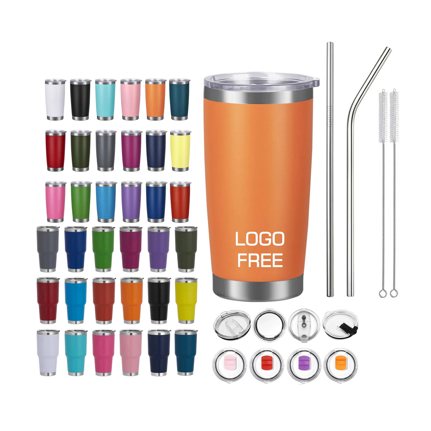 Beauchy wholesale tumbler cups tumblers 20oz with magnet lid double wall food grade stainless steel insulated tumbler cups