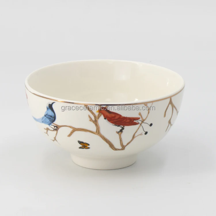 27pcs Customized Design Gold Rimmed Bone china Crockery Set Porcelain Ceramic Luxury Dinnerware Sets For 12