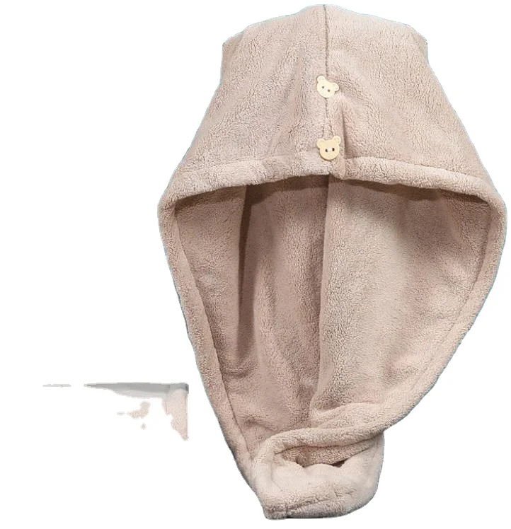 High quality women hair turban towel fast dry solid color absorbent hair drying towel for salon