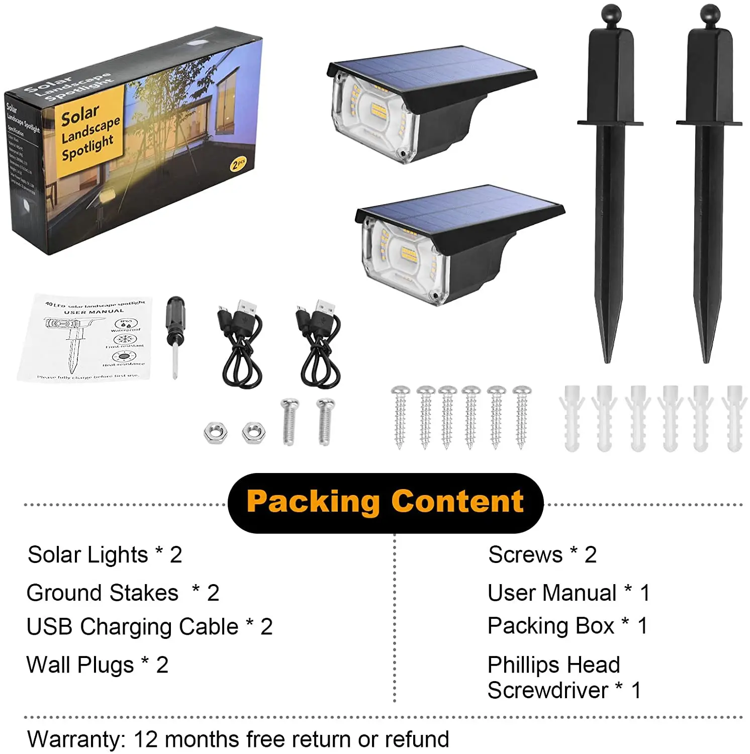 Pretty Design Solar Power Spotlight Lawn Lamp Outdoor Lights Laser Light  IP65 Waterproof Wireless LED Solar Power Landscape