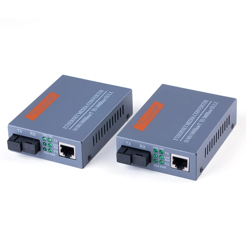 NetLink HTB-GS-03 A/B волокно медиа конвертер 20 км 10/100/1000 Мбит/с SC RJ45 однорежимный порт трансивер
