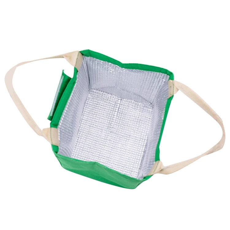 daily use cartoon canvas waterproof insulation design school kids cute thermal lunch cooler bag