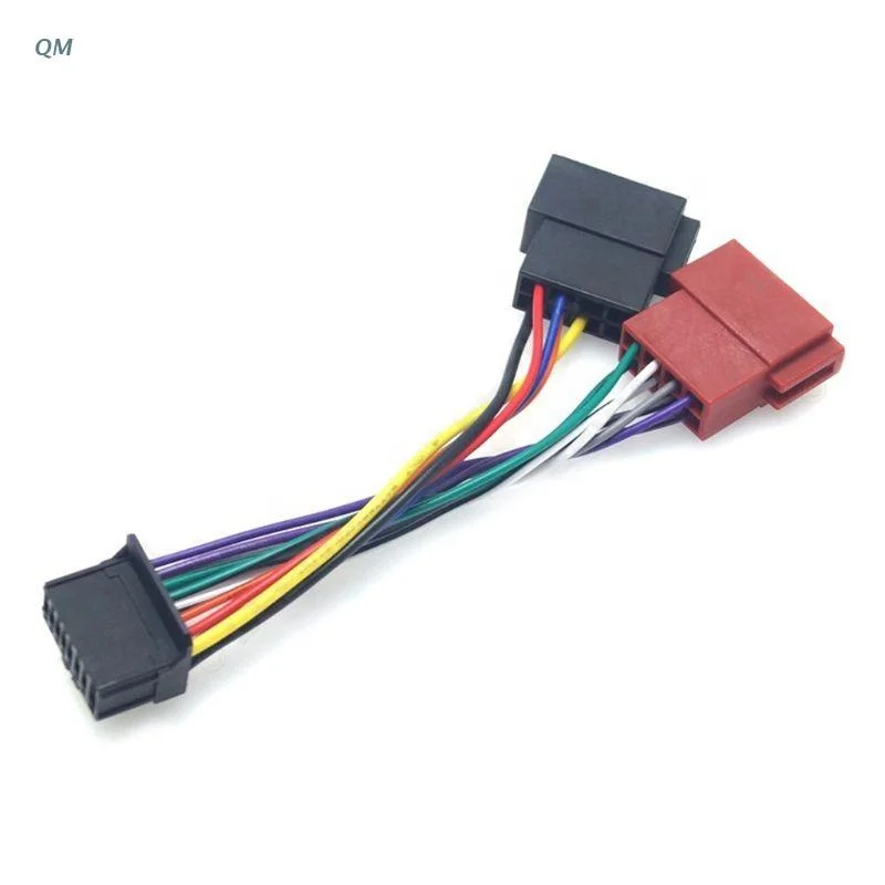 16 Pin Car Tail Line Stereo Radio Player ISO Wiring Harness Connector Cable For oem automotive wiring connectors