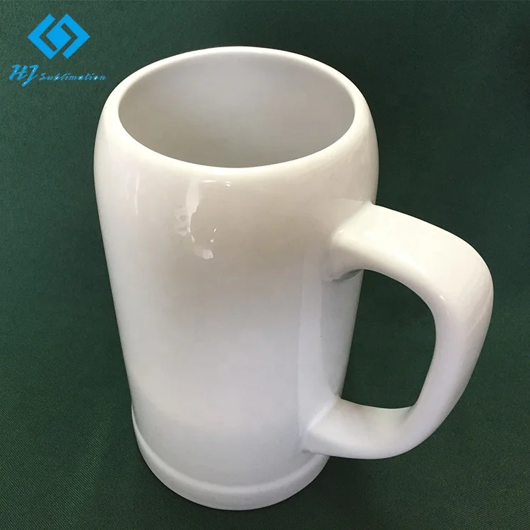 sublimation 1L German beer steins custom logo ceramic beer mug