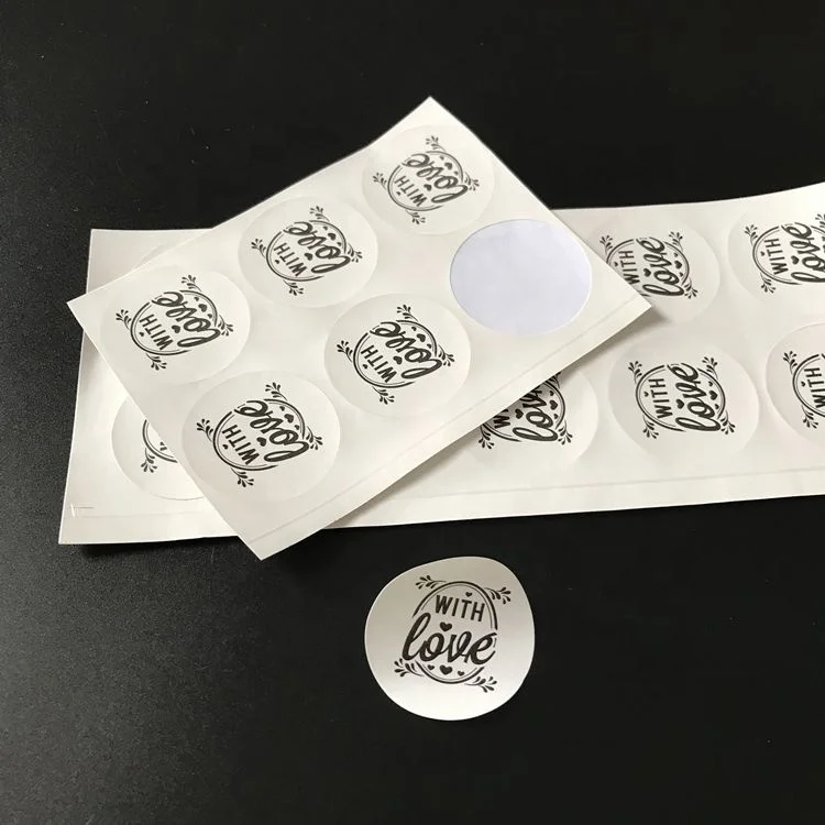 Bespoke Custom Logo White Self Adhesive Stickers Printing Company for clothing