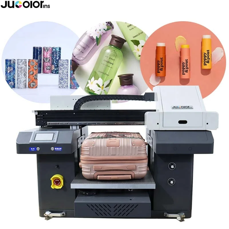 Jucolor Новый 2024 высококачественный 10-цветный высокозазорной A2 УФ планшетный принтер с DX7 и Ricoh головками