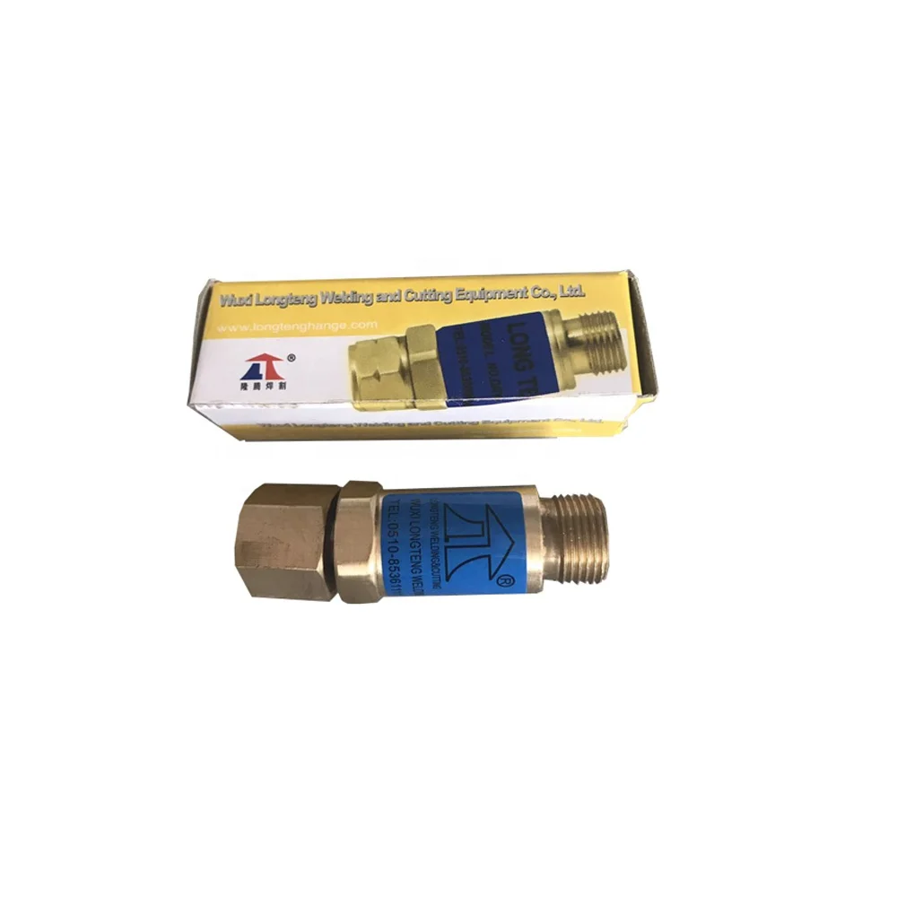 Wuxi hho 3/8 brass copper oxygen fuel gas flashback spark arrestor for auto ignition