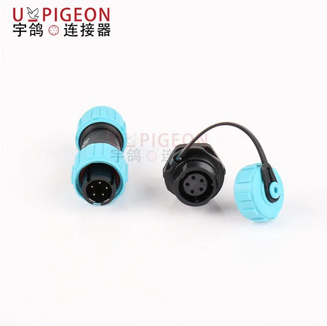 Yuge IP68 waterproof aviation plug and socket connector TECONICS TS13-5P SP13-5 core 5-hole pin