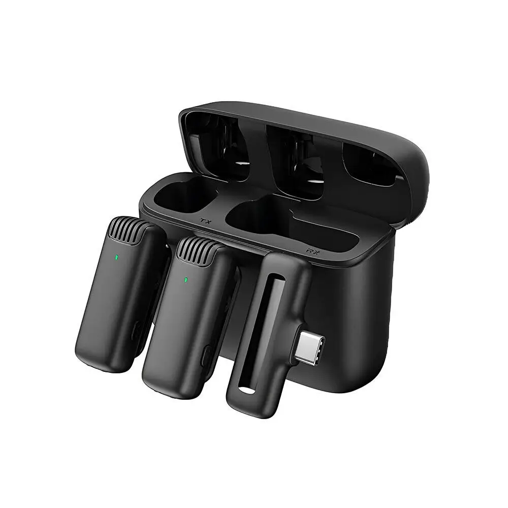 J13 Wireless Lavalier Microphone Wireless Lavalier Microphone Audio Video Recording Mini Mic for iPhone/iPad Type-C Android