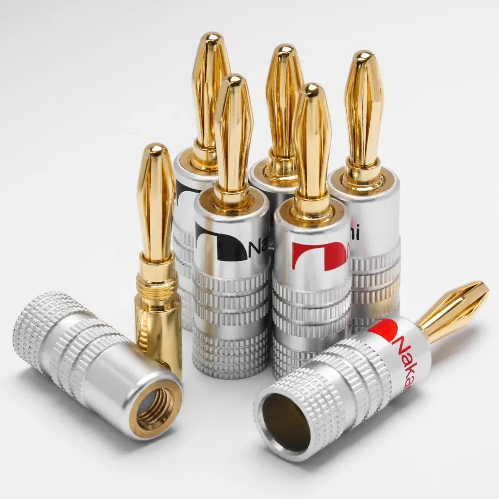 1/3Pcs 4mm Banana Plug Gold Plated Copper Connectorsdapter Speaker Audio Connector Electrical Equipment High Quality