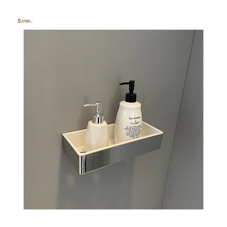 High Quality Stainless Steel Corner Shelf Bracket Shelves Soap Dish Shampoo Basket Wall Mounted Bathroom Shower Caddy