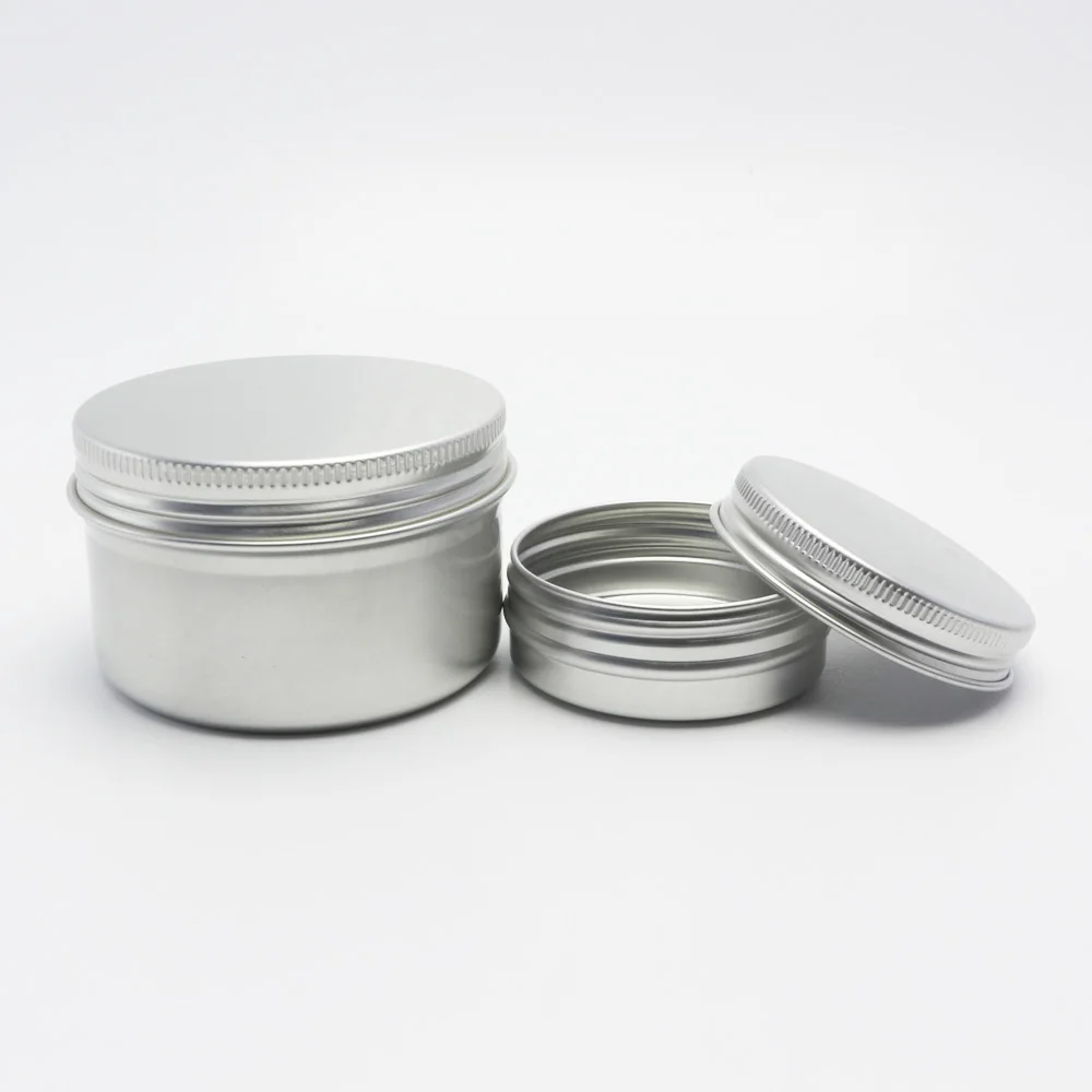 10ml 15ml 25ml 30ml 50ml 60ml 80ml 100ml aluminium jar 50g ointment container 50 ml flat aluminium tin AJ-02S