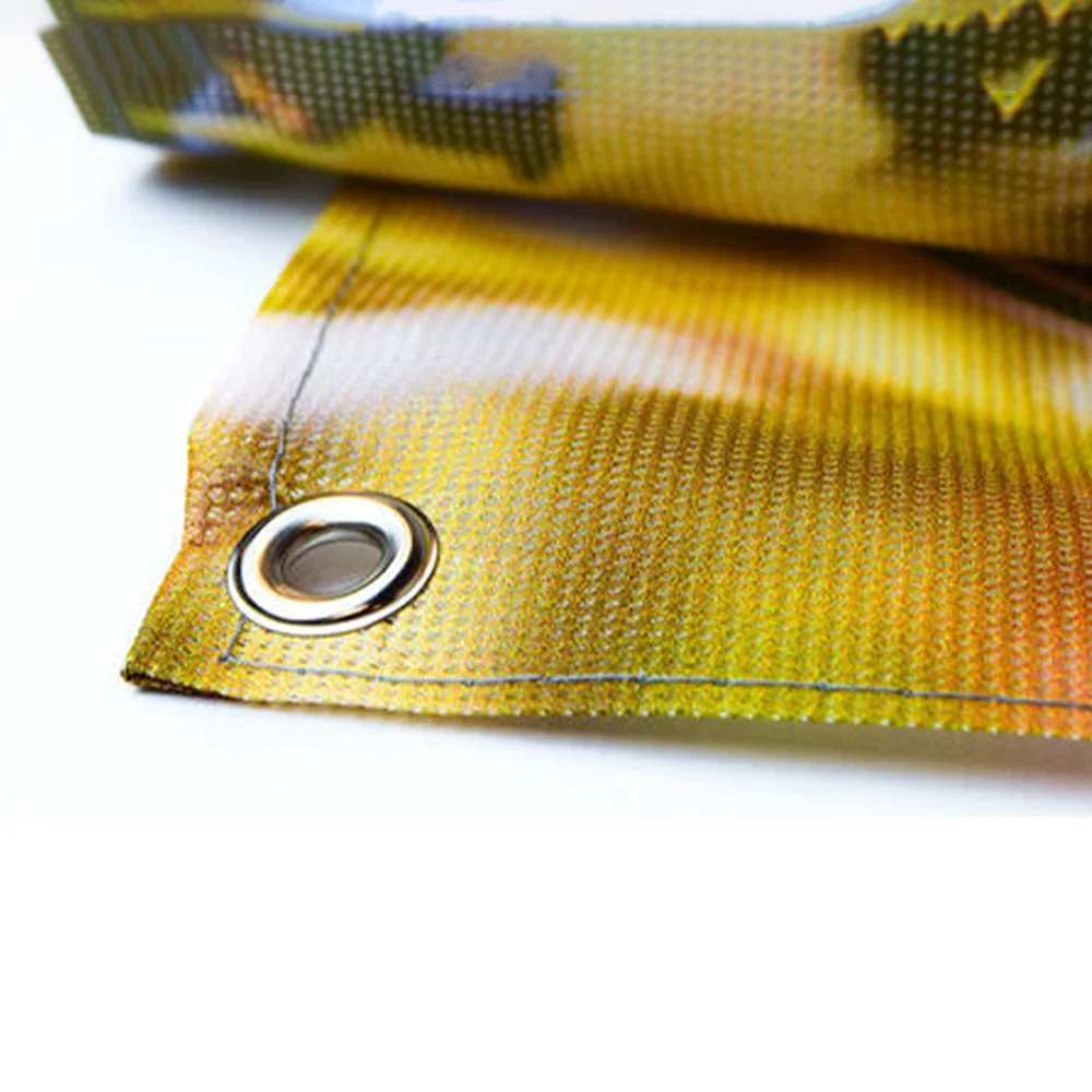 Any custom size brand promotions events venues top advertising ventilate shade mesh banner