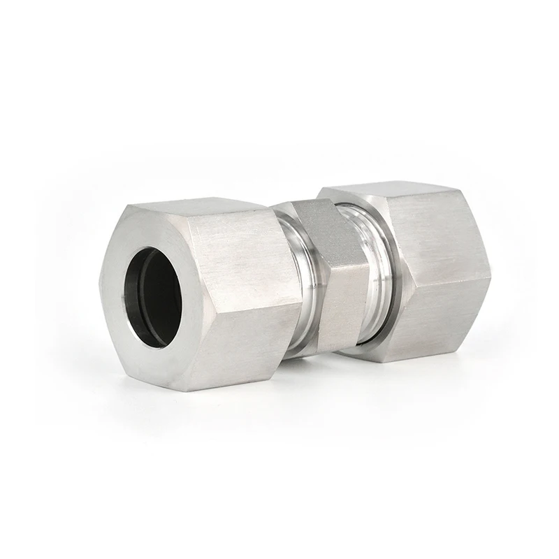 Stainless Steel  compression Single ferrule Union hydraulic tube fittings DIN2353 Fittings