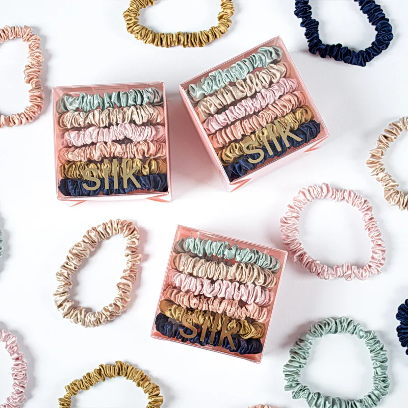Wholesale Large Silk Scrunchies for Hair Elastic Hair Bands Premium Scrunchy Hair ties