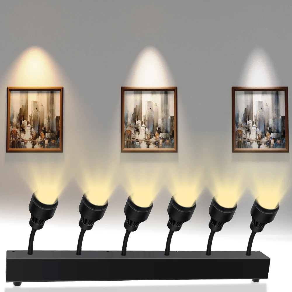 VALAVA Beam Zoom Wash Bar Aluminum Gooseneck Lamp Ceiling Mounted Surface Mounted Track Lights Hose Spotlights