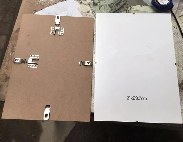 Оптовая продажа, Безрамная подвесная фоторамка из стекла FSC MDF размером 4x6 для свадебной любви