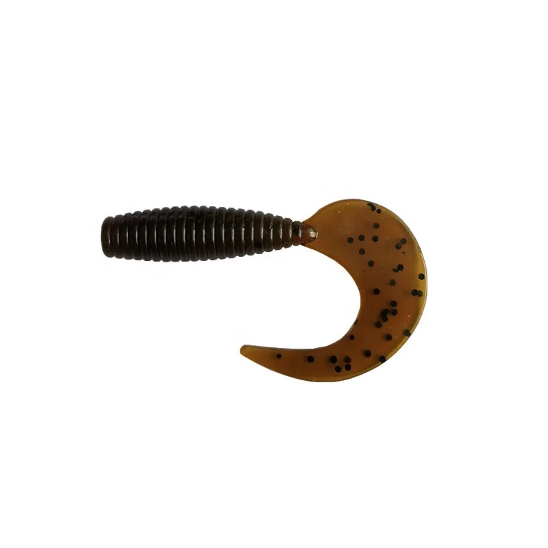 silicone coiling tail lure 50mm/70mm worm lure fishing soft plastic fishing lures