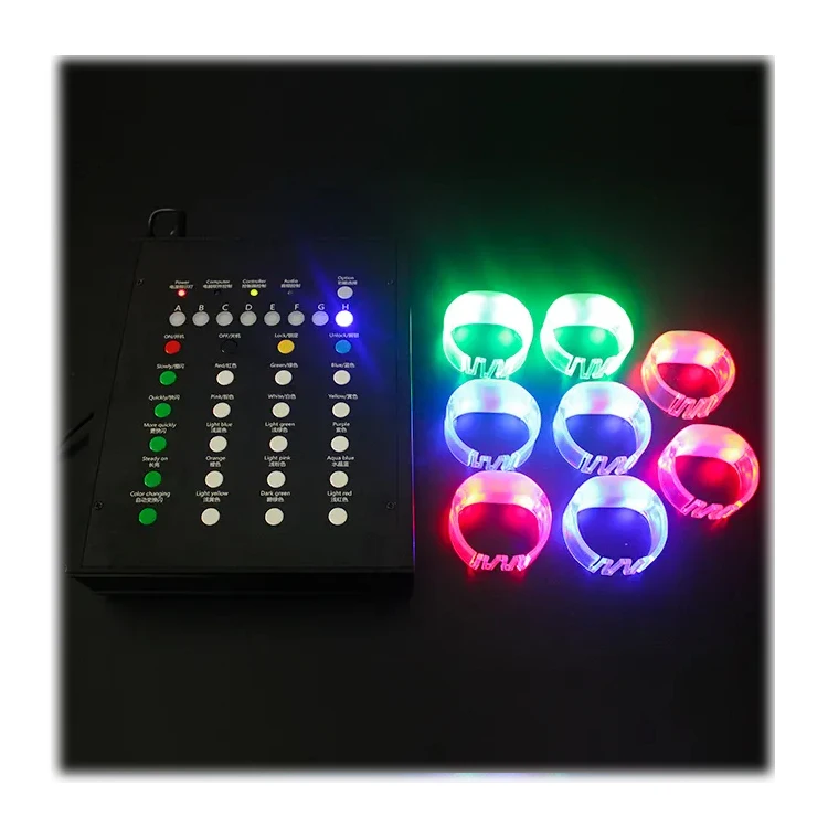 Christmas Wedding LED Wristband 12cm TPU Bracelet with DMX Remote Control for Party Concert Packed in Bag