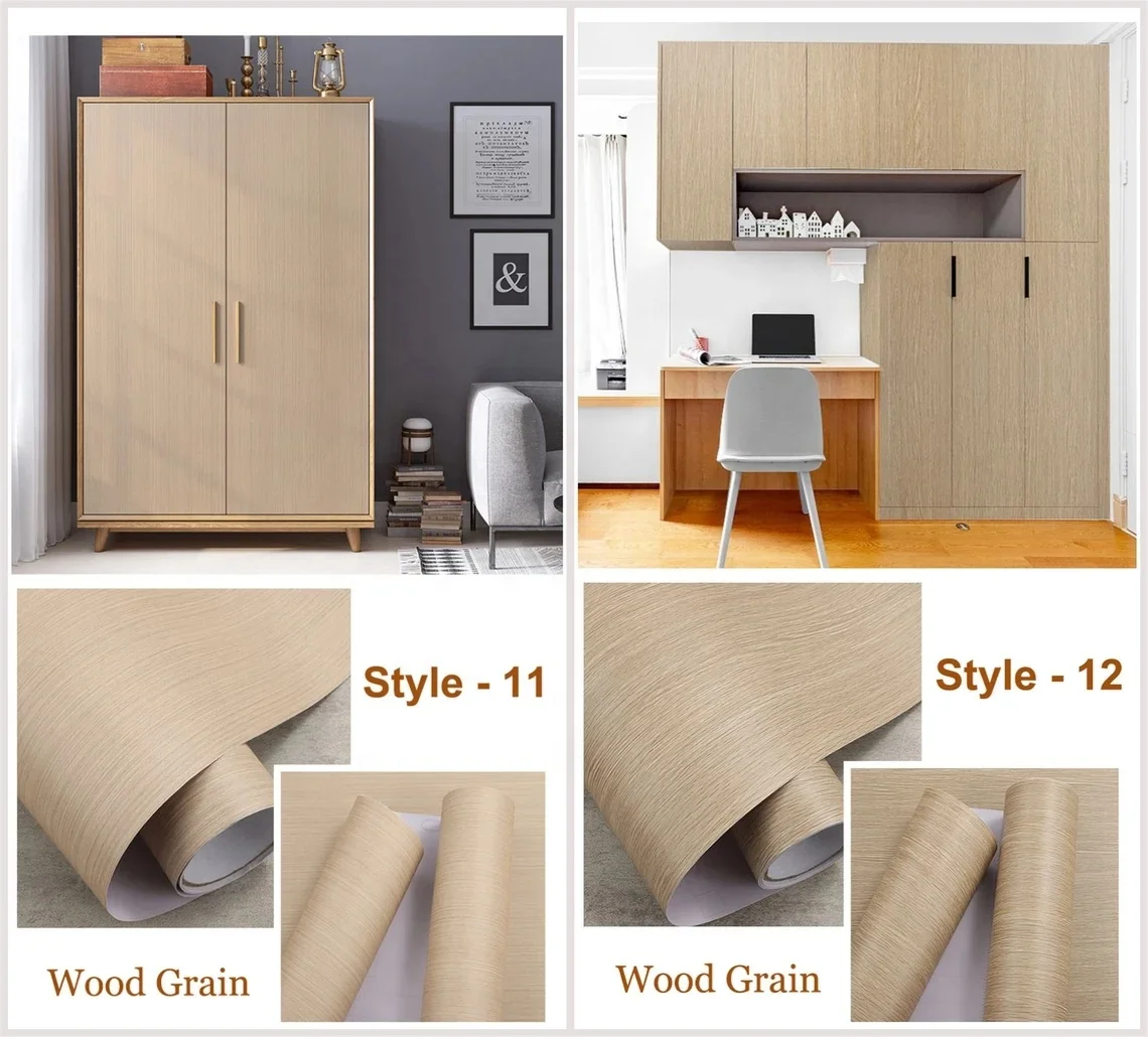 PVC self adhesive wood Grain vinyl film roll for decoration