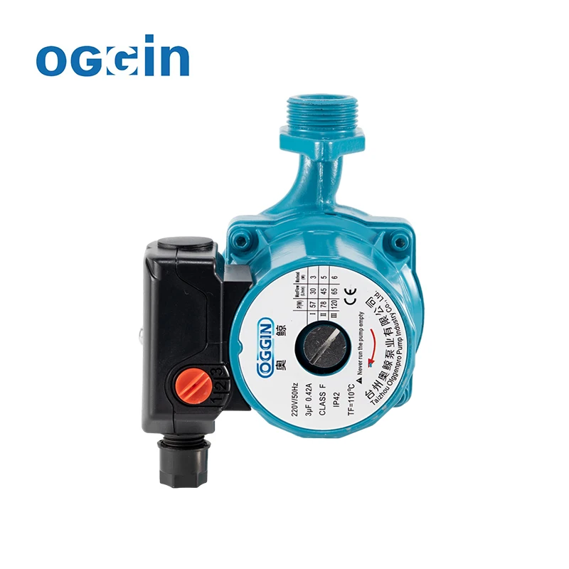 OGGIN HSQ20/6-200W Bathroom Pressure Electric Centrifugal Heater Hot Circulation Booster Pump Water For House