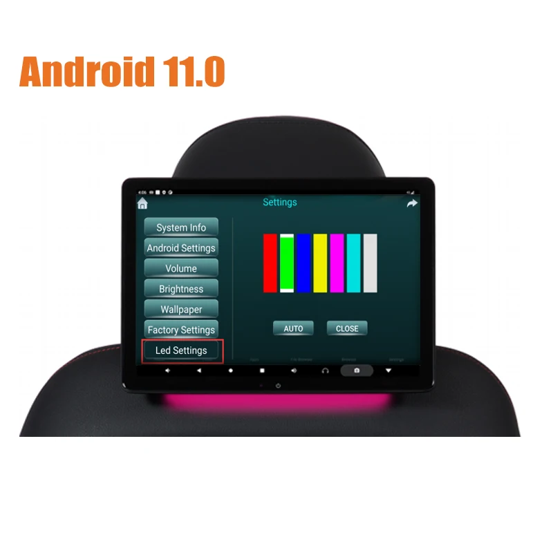 New 12' car headrest monitor Android 11 2+32G for universal car model ,with synchronization display function