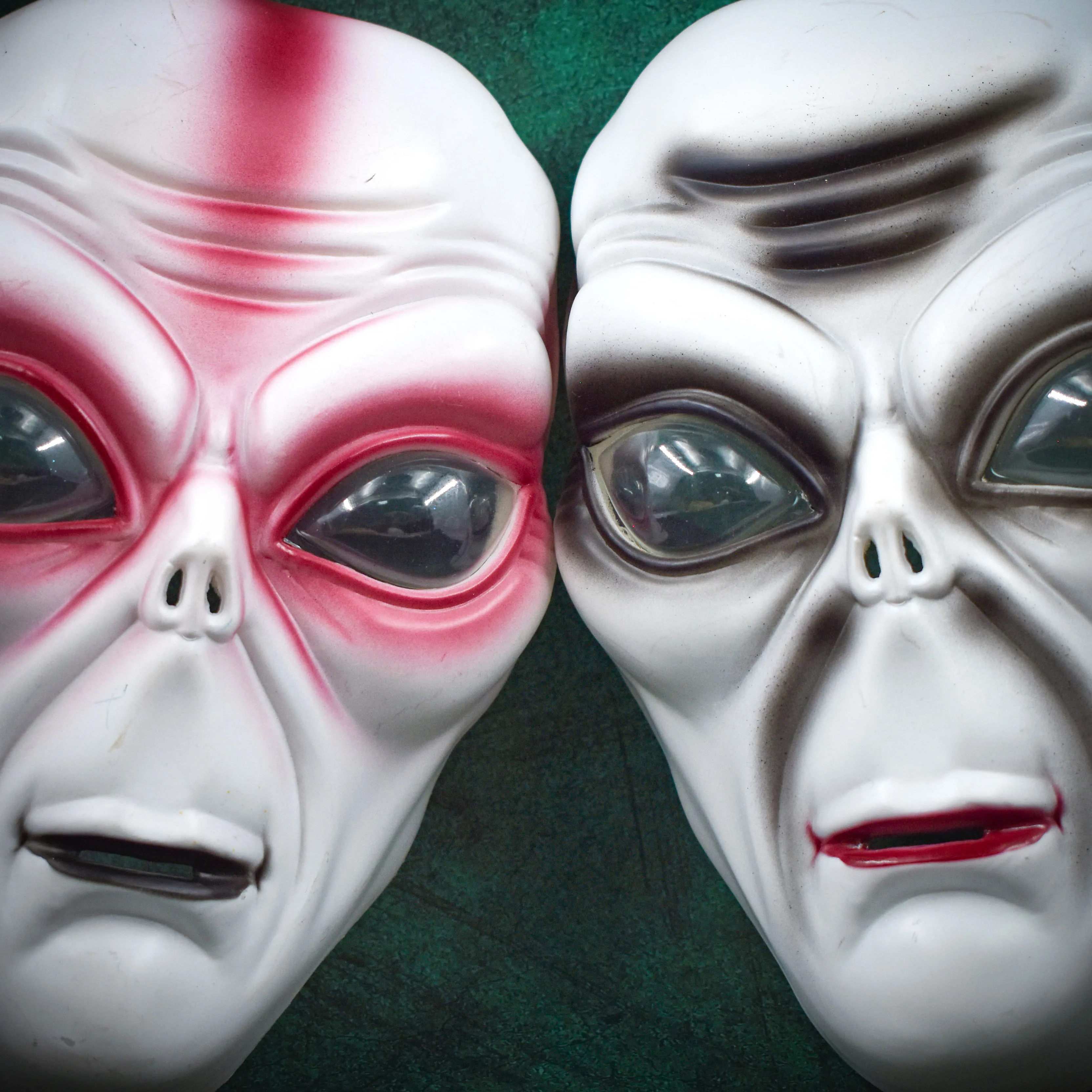 Fancy Halloween UFO Cosplay Masks Latex Alien Head Mask Costume Toy Props For Adult