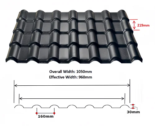 High Quality Lightweight ASA Layer PVC Roof Tiles Fireproof Decorative Plastic High- Decorative Plastic Tiles