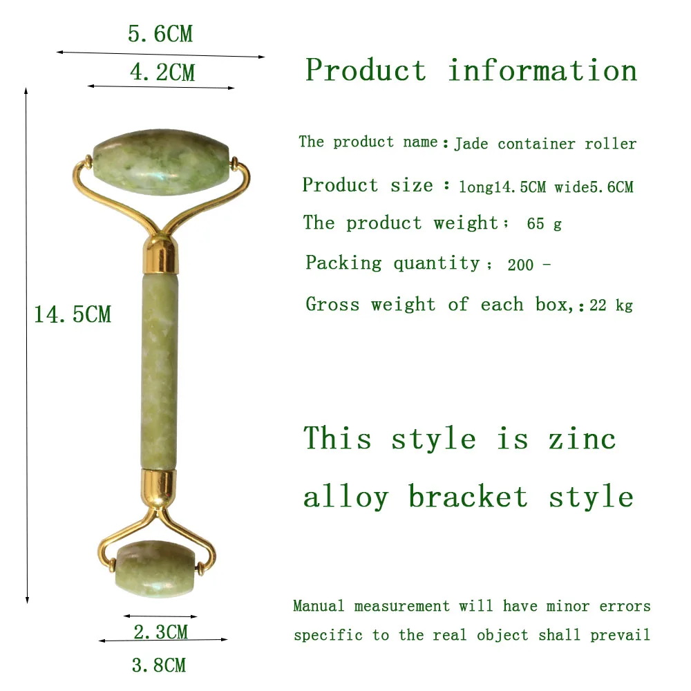 Good Selling Green 100% Natural Jade Lightweight and Durable Massage Jade Roller for Face