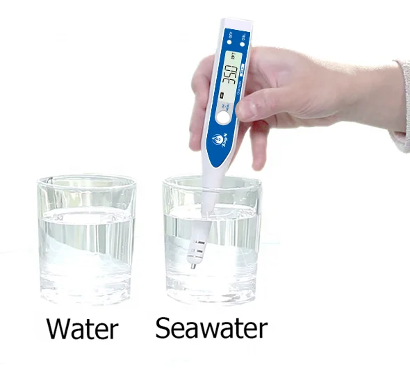 High Accuracy Handheld Salinity Meter Digital Water Tester Hydrometer Ideal for Hydroponics Aquarium Fish Pond Aquaculture