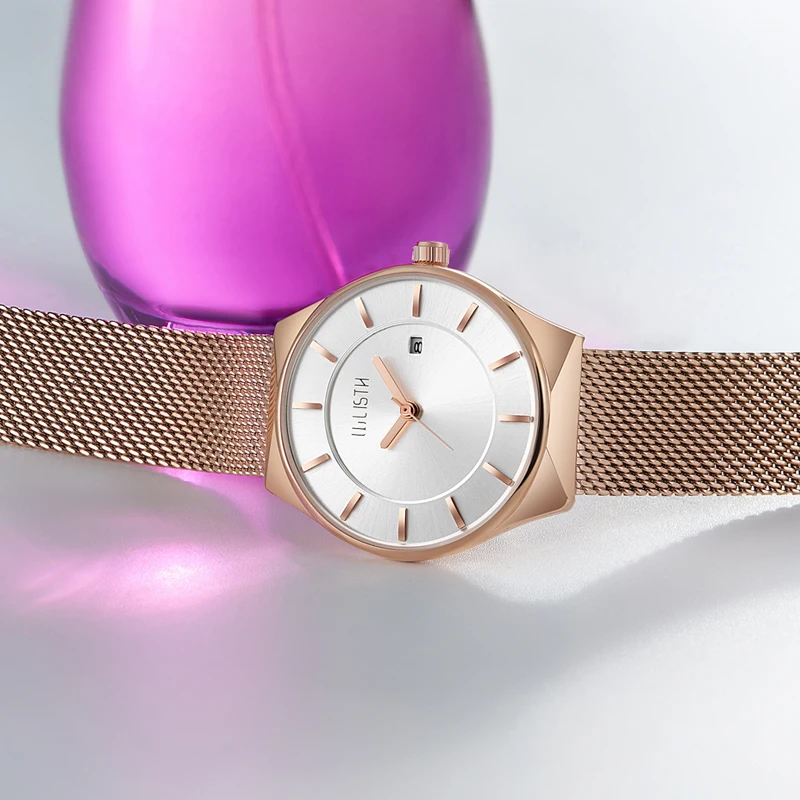 stainless net luxury ladies watch watch custom logo Hot selling high quality