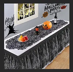 Metallic Foil Fringe Table Skirt Tinsel Party Table Skirt