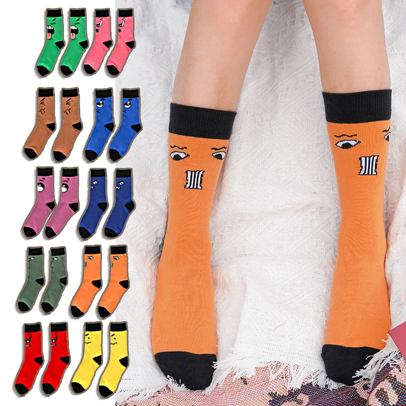 Funny happy comics men fashion cotton custom tube crew designer meias ankle anime cartoon socks