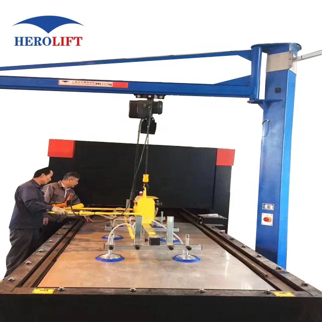 Safe And Efficient Material Sheet Metal Movable Robot Arm With Vacuum Suction Cup Vacuum Lift For Laser Cutting Machine