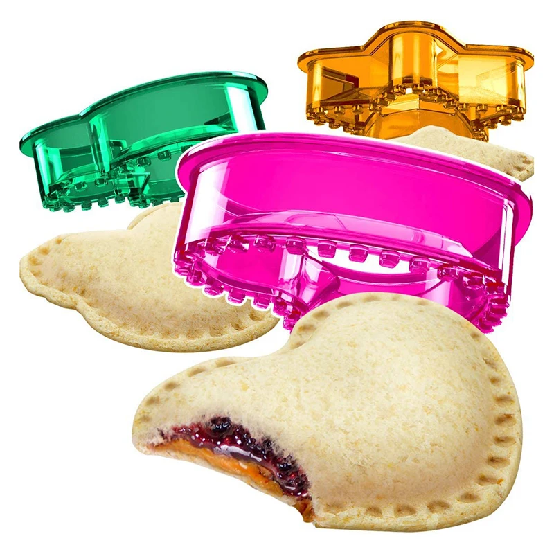 
Affordable Sandwich Sealer Kit Sandwich Cutter Maker for Kids Lunchbox and Bento Box, DIY Pocket Bread Heart Star Cutter 