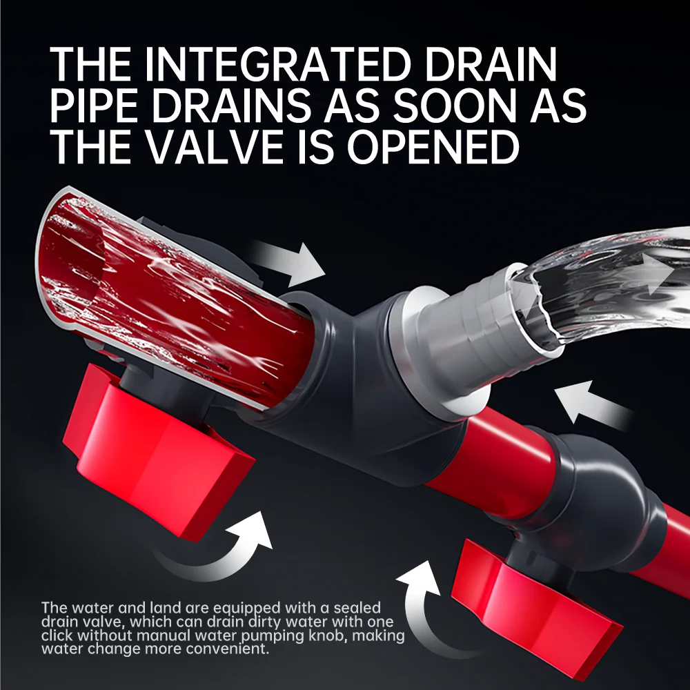 High quality turtle tank aquarium HD glass Filter Layer Design turtle house with Basking Platform