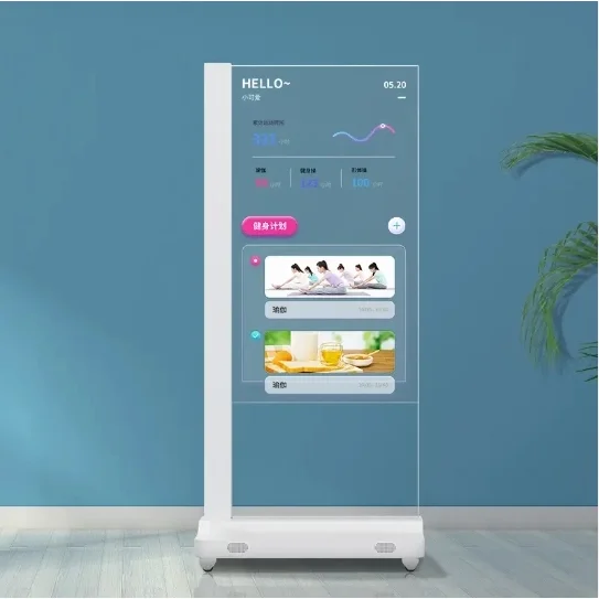 Floor Standing Android 55inch OLED Display Module Double Side Transparent OLED Digital Signage Totem Monitor