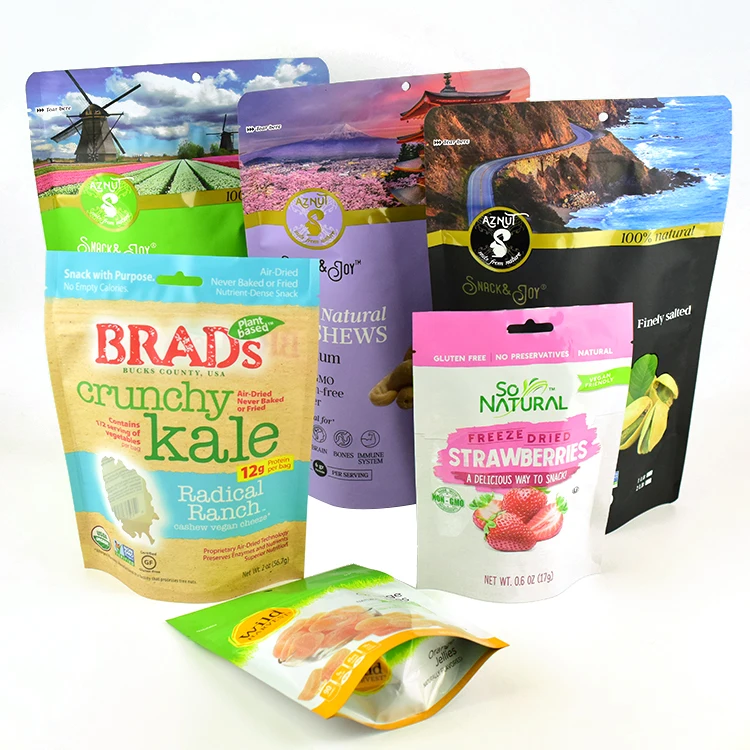 Low MOQ  Custom Design Digital printing Small Flat Sachet Flat Zipper Plastic Bags For  Packaging