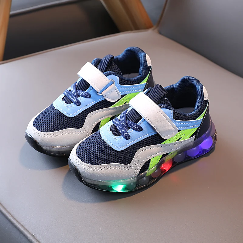 Children Light Sport Shoes Baby Kids Led Flashing Shoes Boys Girls School Walking Shoes Glowing Sneakers